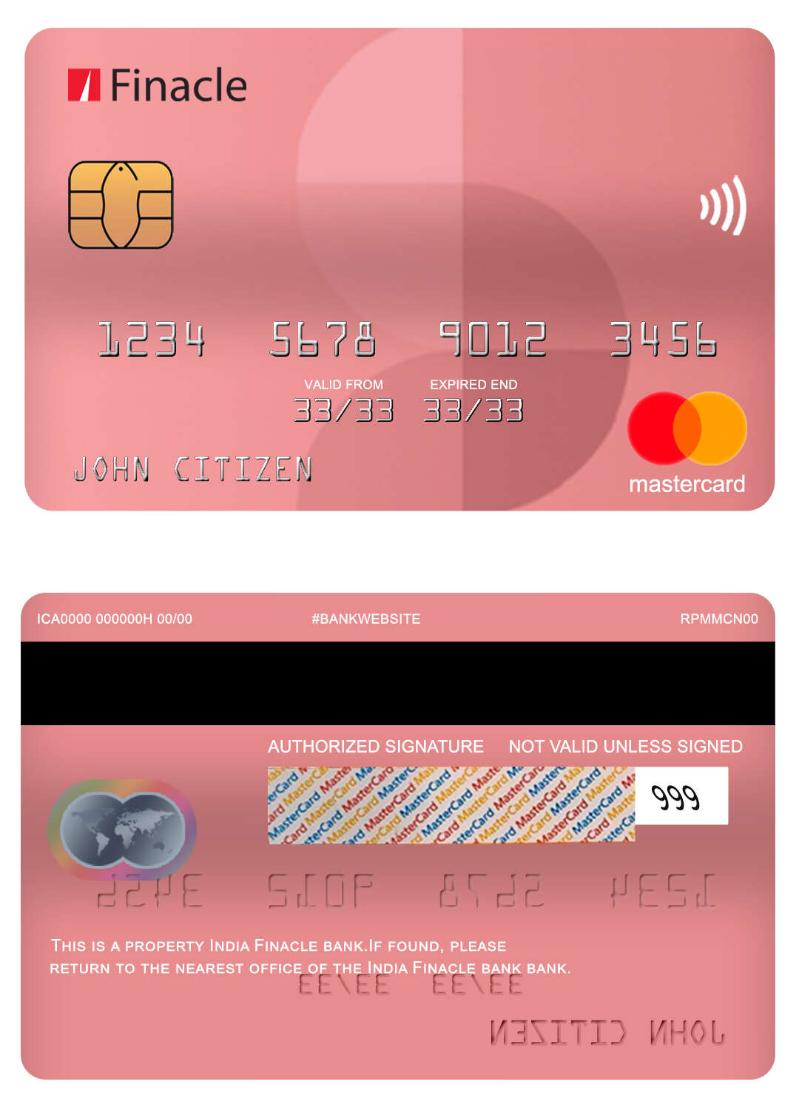 India Finacle bank mastercard